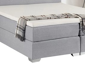 Pat matrimonial 180 cm PREMIER (cu saltele) (gri deschis). 1007441