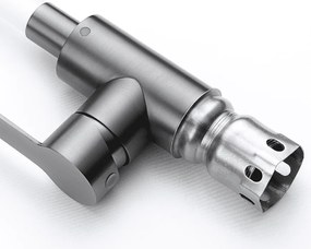 Baterie bucătărie cu pipă flexibilă - 268 oțel inoxidabil Satinat P14A