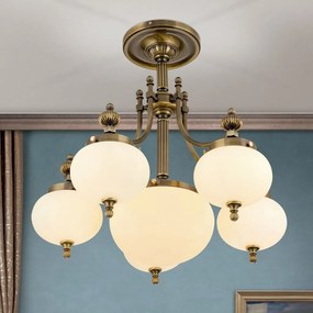 Lustra aplicata eleganta stil clasic Nostalgie 6L patina/ champagne