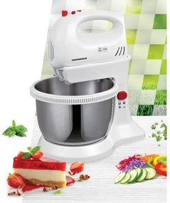 Heinner HMBR-300W - Mixer de mână cu bol rotativ 300W/230V alb