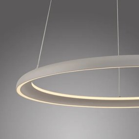 Schöner Wohnen QUILLO 15570-39-LED, lustră suspendată pe cablu, LED 36W, 230V, Ø60 cm, gri, compatibilă cu dimmer