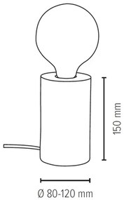 Lampă de masă Spot-Light 76910151 TRABO 1xE27/25W/230V
