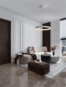 Lustra LED suspendata design modern circular ORMI alba