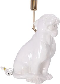 Lampa ceramica Leopard Alb h 45 cm
