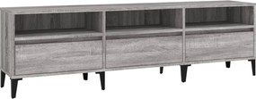 vidaXL Comodă TV, gri sonoma, 150x30x44,5 cm, lemn prelucrat