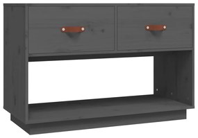 vidaXL Comodă TV, gri, 90x40x60 cm, lemn masiv de pin