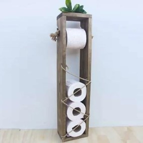 Stand suport toaleta,seria wood Homs, 55x10x10 cm, lemn natur,700015