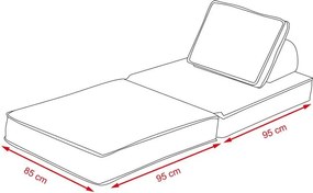 Canapea multifuncțională extensibilă CALMERO - negru
