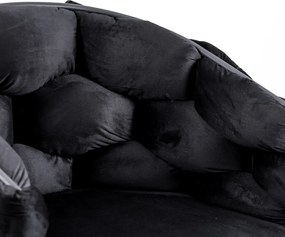 Scaune moderne din catifea cu picioare metalice BUC 256 negru