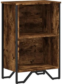 vidaXL Bibliotecă, stejar fumuriu, 50x31x74,5 cm, lemn prelucrat