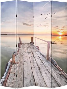 vidaXL Paravan de cameră pliabil, 160 x 170 cm, imprimeu lac