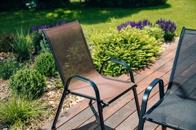 Set 6 bucati scaune de gradina TAVERNO maro/negru