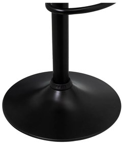 Scaune de bar negre cu înălțime ajustabilă 2 buc. din imitație de piele (înălțime șezut 56,5 cm) – Casa Selección