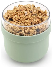 Bol alimentar mic dejun Brabantia Make&Take 1006297, 500+180 ml, Capac cu infiletare, Fara BPA, Verde