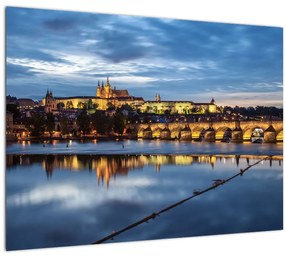Tablou cu palatul din Praga și podul lui Carol (70x50 cm)