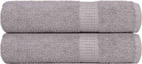 vidaXL Prosoape de baie, FROGN, 2 buc., gri, 100x150 cm, 360 g/m²