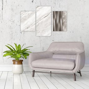 Tablou - Marmură cu linii argintii (90x60 cm)