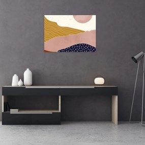 Tablou pe sticlă - Muntele de design Spacefrog N⁰3 (70x50 cm)