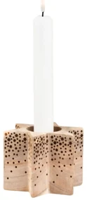 Suport de lumanare din lemn in forma de stea WOOD STAR