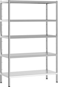 HOMCOM Raft de Bucătărie cu 5 Nivele din Oțel Inoxidabil 201, Argintiu | Aosom Romania