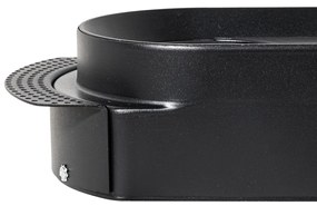 Spot integrat rotund negru GU10 70mm 2 lumini - Hubs