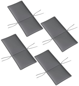 Outsunny Lot de 4 perne de scaun pentru exterior cu curele si banda reglabila, anti-decolorare UPF50+, 124x50x5cm, gri | Aosom Romania