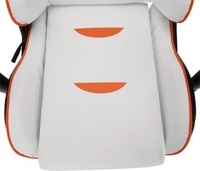 Scaun de birou/joc, alb/portocaliu/negru, portanţă 150 kg, ASKARE