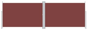 Copertina laterala retractabila, maro, 200x600 cm Maro, 200 x 600 cm