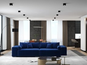 Canapea extensibilă dumonde cu ladă de depozitare si sezut confortabil din spuma high-density, Marbela Royal Blue XXL 295x100 cm