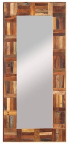 Oglinda de perete, 50x110 cm, lemn masiv reciclat 1, 50 x 110 cm
