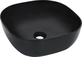 vidaXL Chiuvetă de baie, negru, 42,5x42,5x14,5 cm, ceramică