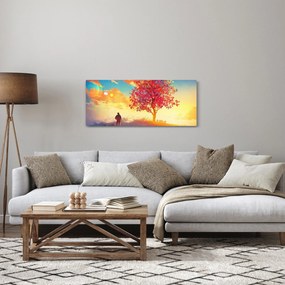 Tablou - casa în deal (120x50 cm)