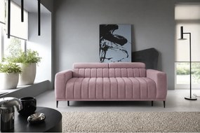 Canapea extensibila GANDI 160, stofa catifelata roz - Riviera 62, cu t