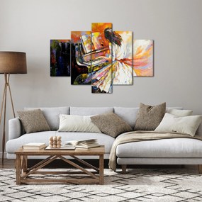 Tablou - Femeia cântând la pian (150x105 cm)