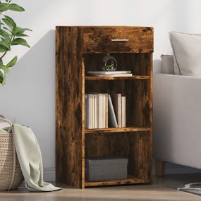 vidaXL Dulap, stejar afumat, 45x42,5x93 cm, lemn prelucrat