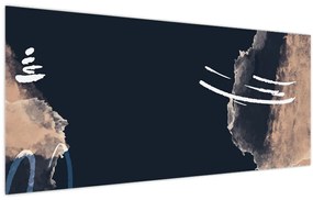 Tablou - Abstracție albastru închis (120x50 cm)