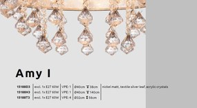 Lustra moderna design elegant 40cm Amy I argintie 15188D3 GL