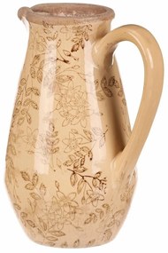 Vaza ceramică Flores retro, ulcior, 17 x 22 cm