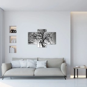 Tablou - Copacul, alb-negru (90x60 cm)