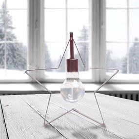 Decorațiune luminoasă cu LED în formă de stea DecoKing Star, înălțime 23 cm