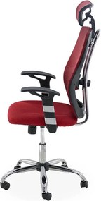 Scaun ergonomic OFF 988 vișiniu, tetieră și suport lombar reglabil