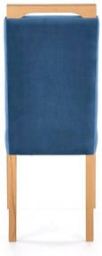 Scaun Clarion albastru/stejar miere Monolith 77
