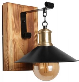 Aplica de Perete Alkım, Soclu E27, Max 60W, Culoare Negru / Maro, 534LUN3838
