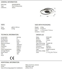 Plafoniera LED design modern circular Danza