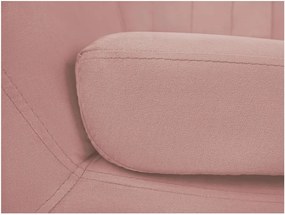 Fotoliu cu tapițerie din catifea Mazzini Sofas Sardaigne, roz deschis