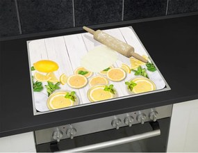 Protecție pentru peretele de la aragaz din sticlă temperată 50x56 cm Lemons – Wenko