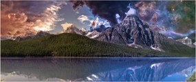 Tablou cu lac și munți (120x50 cm)