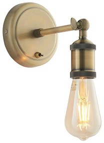 Aplica spot de perete HAL, 1xE27/10W/230V, alamă - Endon 97245