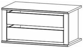 Caseta cu 2 sertare 88x45cm