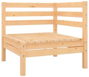 Canapea de colt pentru gradina, lemn masiv de pin Maro, Canapea coltar, 1